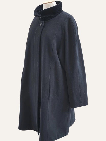 Vintage Charcoal Cashmere & Wool Coat