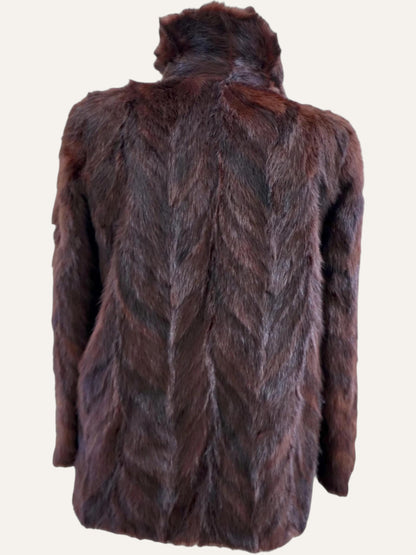 Swing Natural Fur Wrap Coat