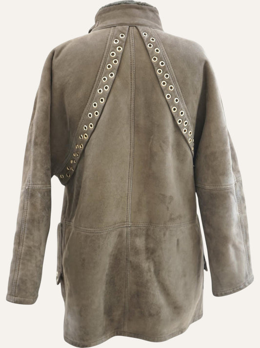 Studs Shearling Coat