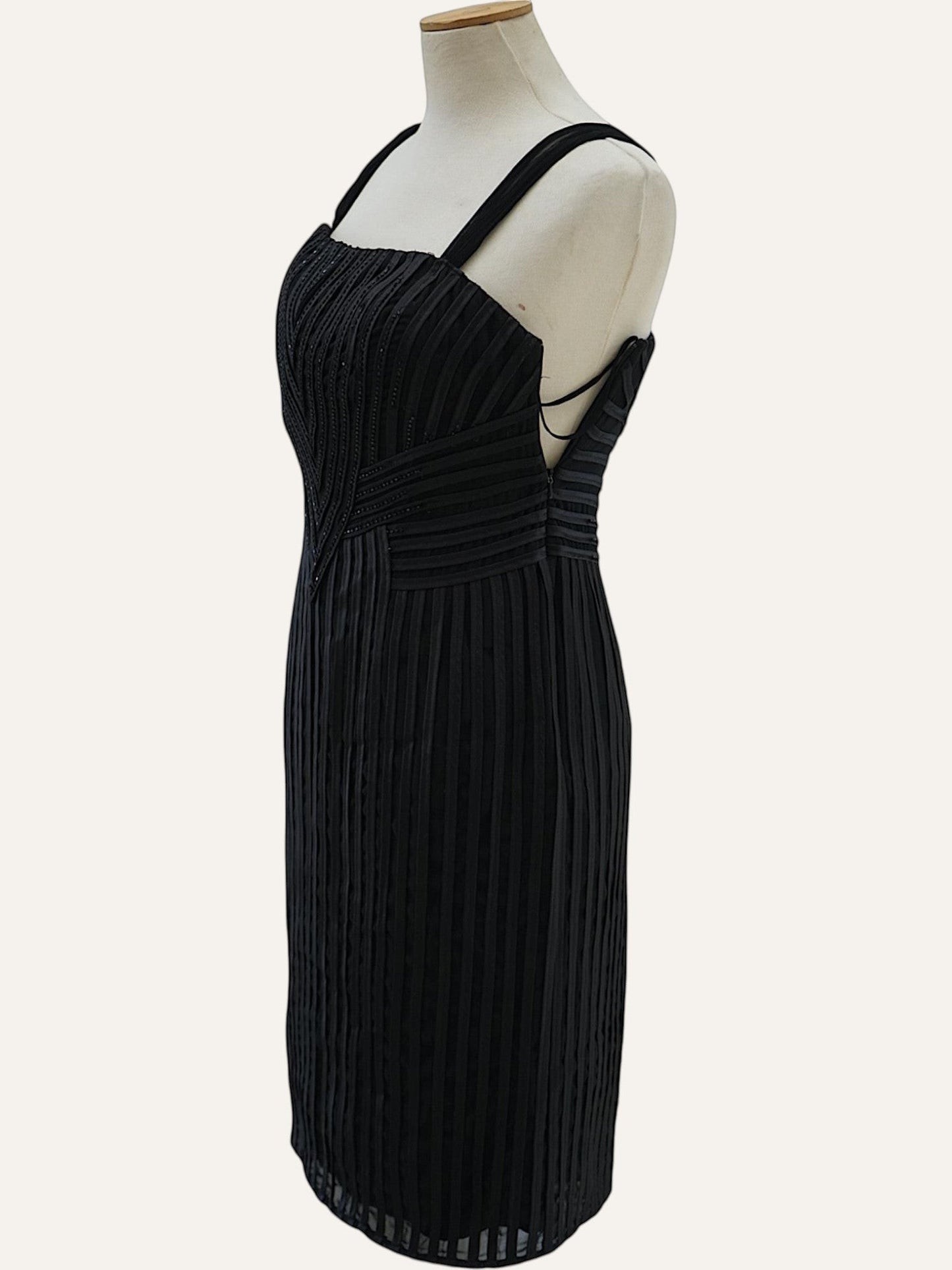 Detlef Mandel Avantgarde Pleated Crystal Strap Dress