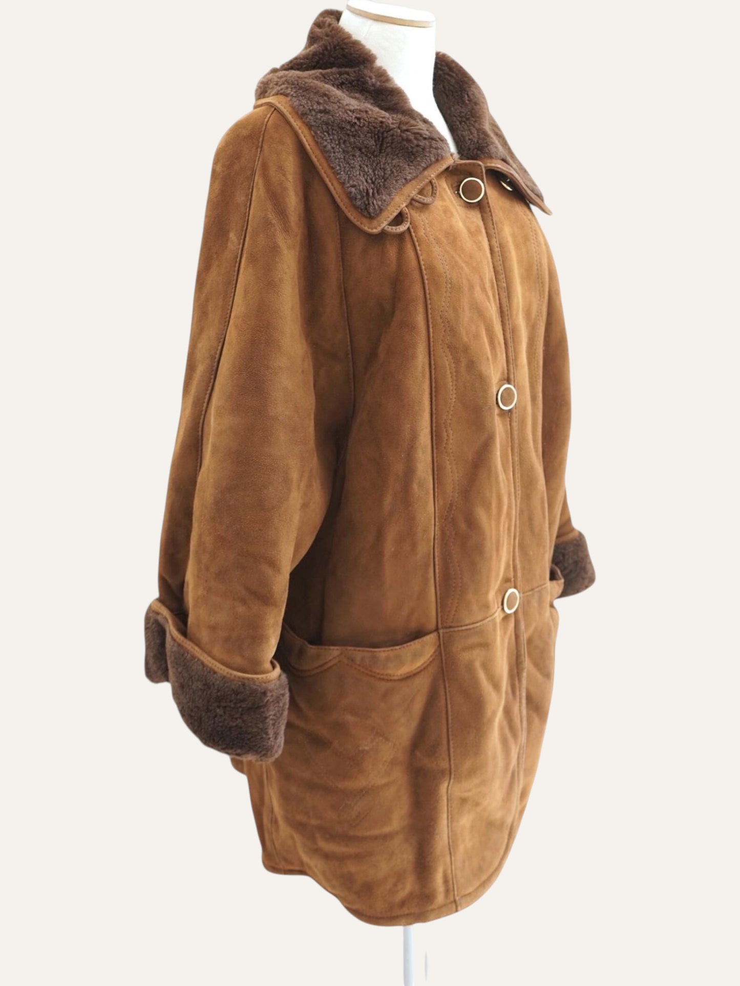 Italian Shearling Swing Coat