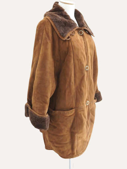 Italian Shearling Swing Coat