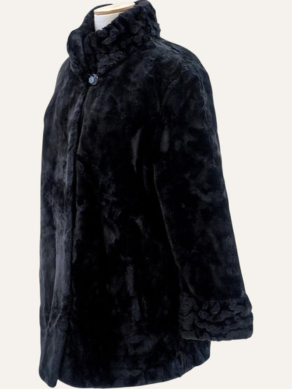 Black Teddy Faux Fur Coat