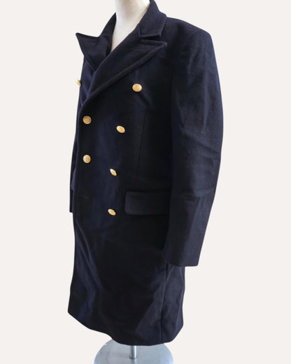 Marina Militare La Spezia Wool Gold-Buttons Coat