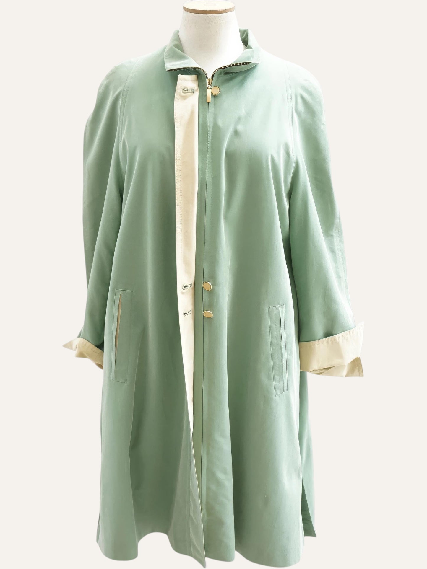 Vintage Relaxed Wool Trench Coat