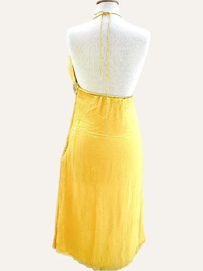 Guy Laroche Studio Soleil Silk Halter Dress