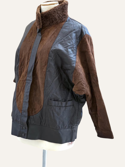 Leather & Suede Dual-Texture Jacket