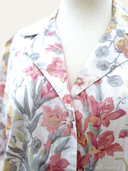 Italian Cotton Floral Blouse