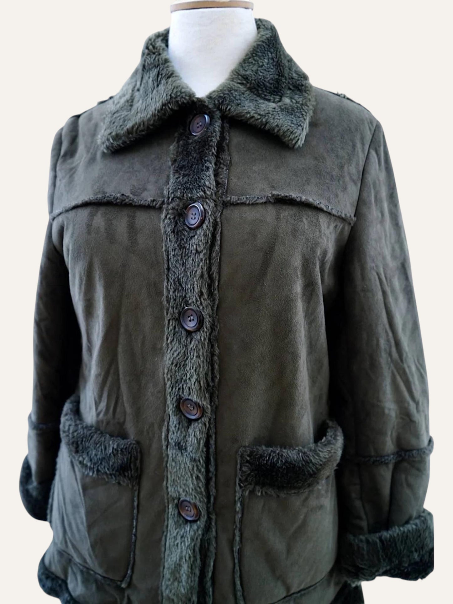 Forget Me Not Faux Shearling Coat
