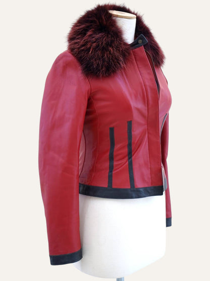 Vera Pelle Slim Fit Leather Coat