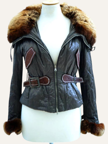 Vera Pellicia Firenze Wrap Leather Jacket