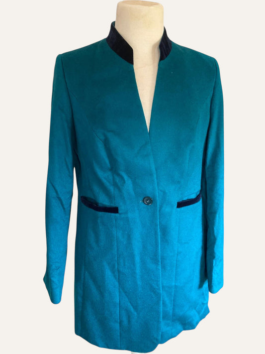 Piacenza 1733 Pure Cashmere Velvet-Trim Coat