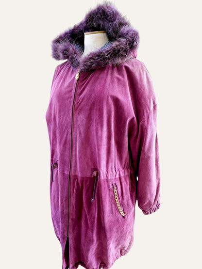 Anni Novanta Suede Leather Coat