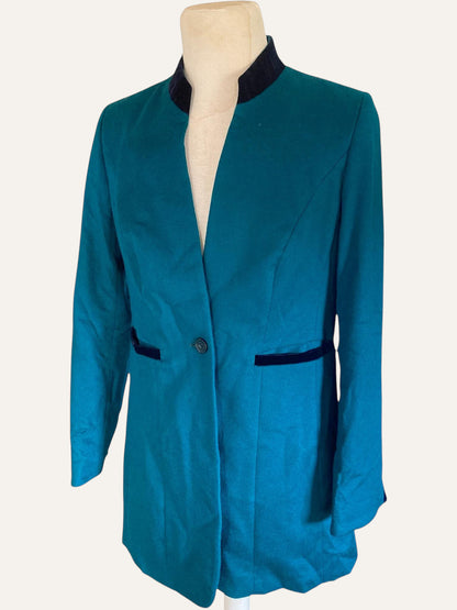 Piacenza 1733 Pure Cashmere Velvet-Trim Coat