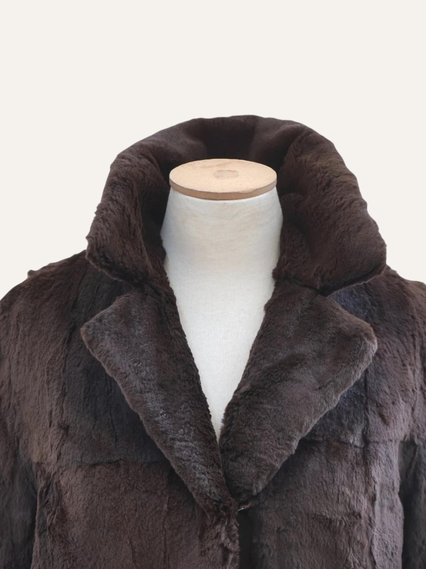 Natural Midi Fur Coat