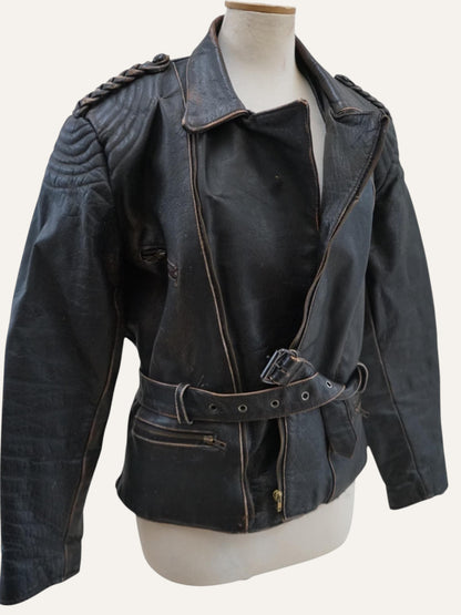 Patina Wrap Leather Jacket