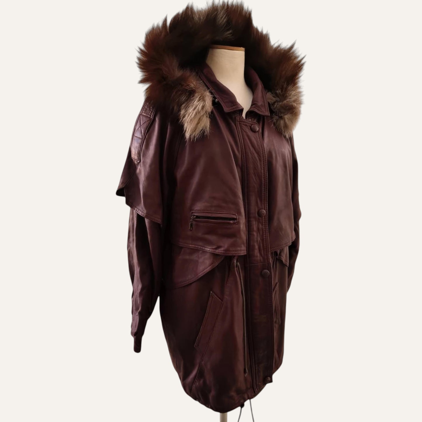 Hooded Leather Jacket