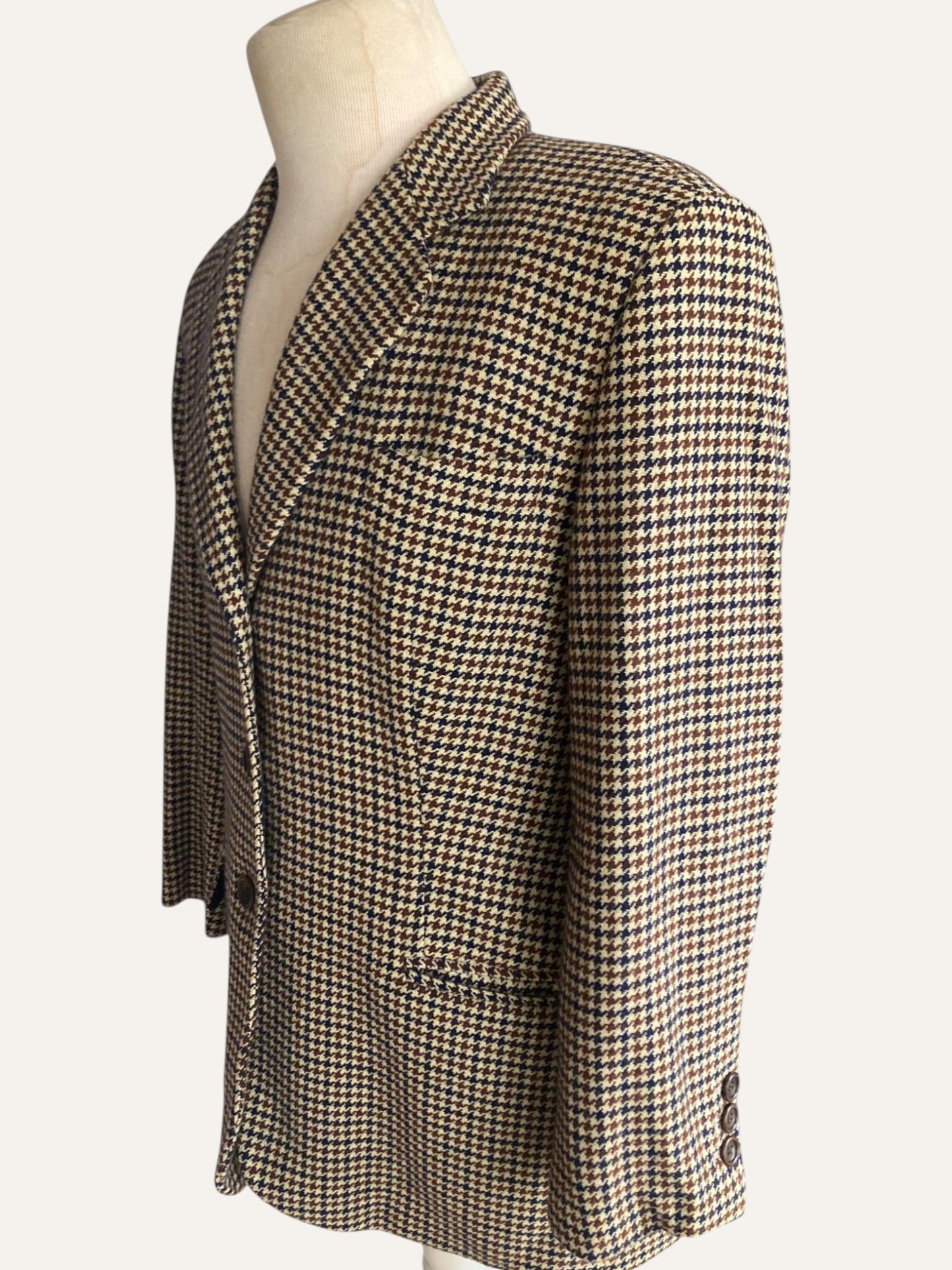 Windsor Cashmere Houndstooth Blazer