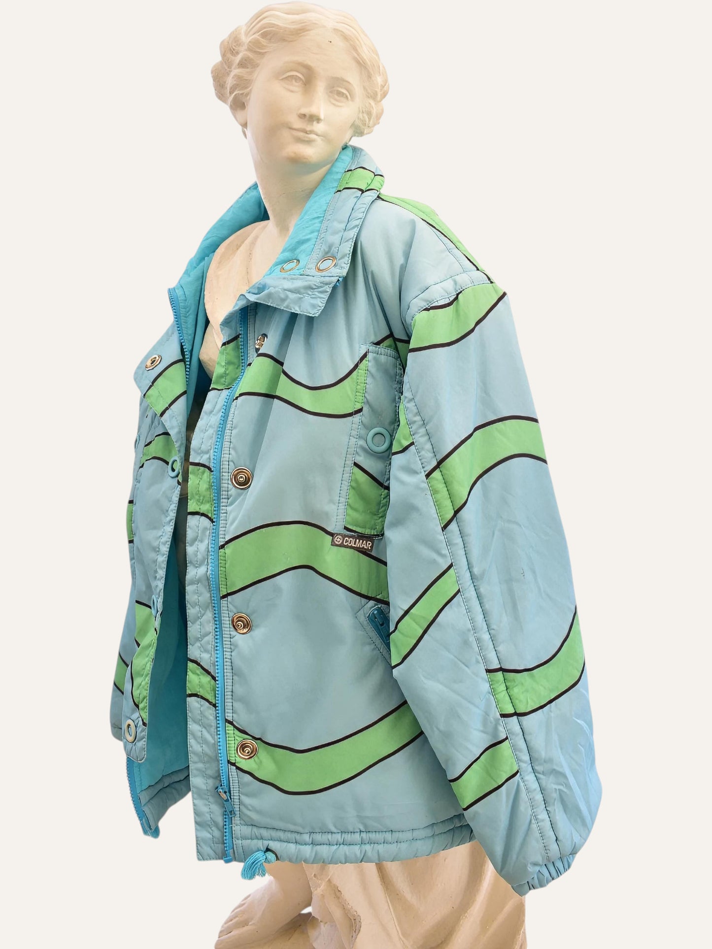Colmar Wave Print Padded Ski Jacket
