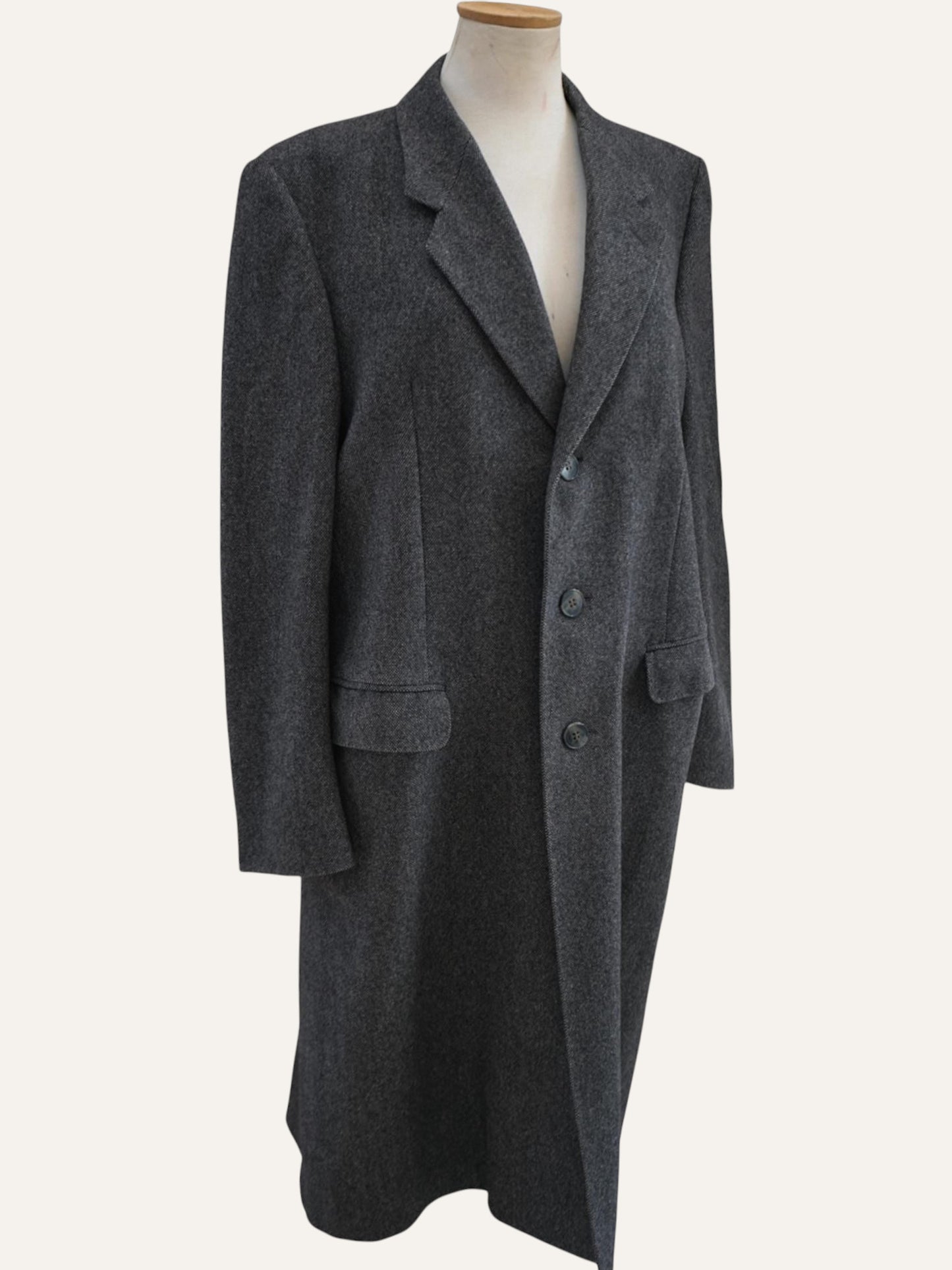 E. Thomas Worsted Wool Tweed Coat