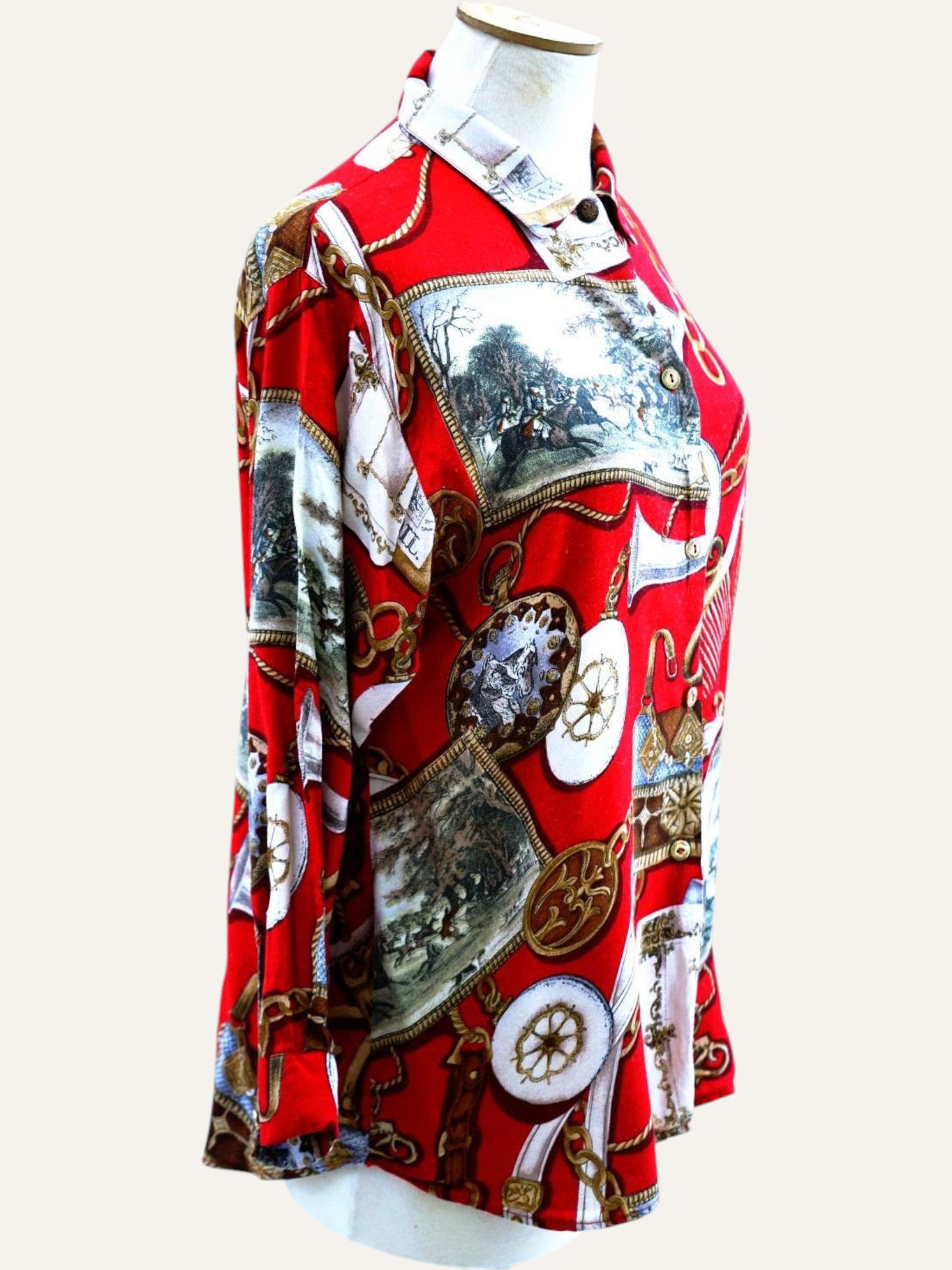 90s Novelty Baroque Blouse