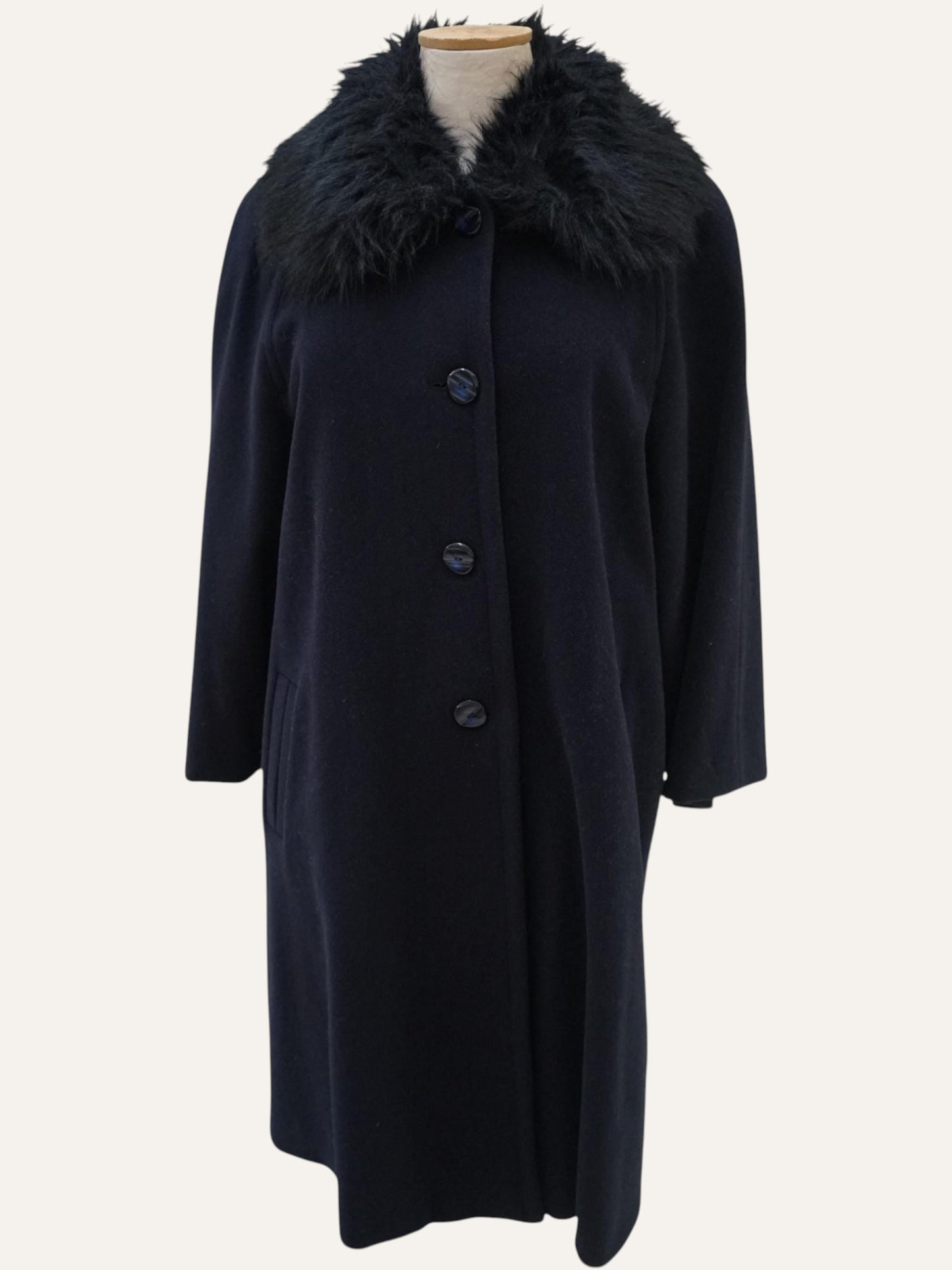 Alba Fornari Virgin Wool & Fur-Collar Coat