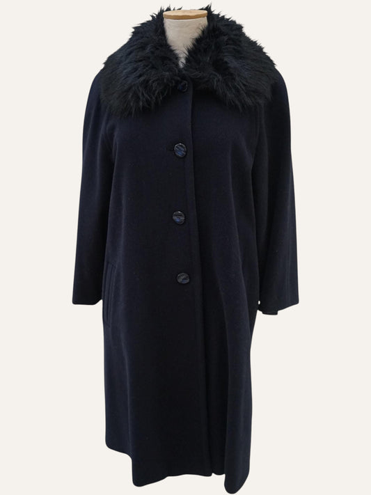 Alba Fornari Virgin Wool & Fur-Collar Coat