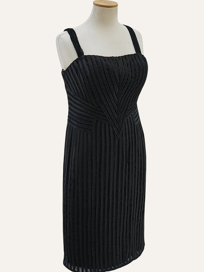 Detlef Mandel Avantgarde Pleated Crystal Strap Dress