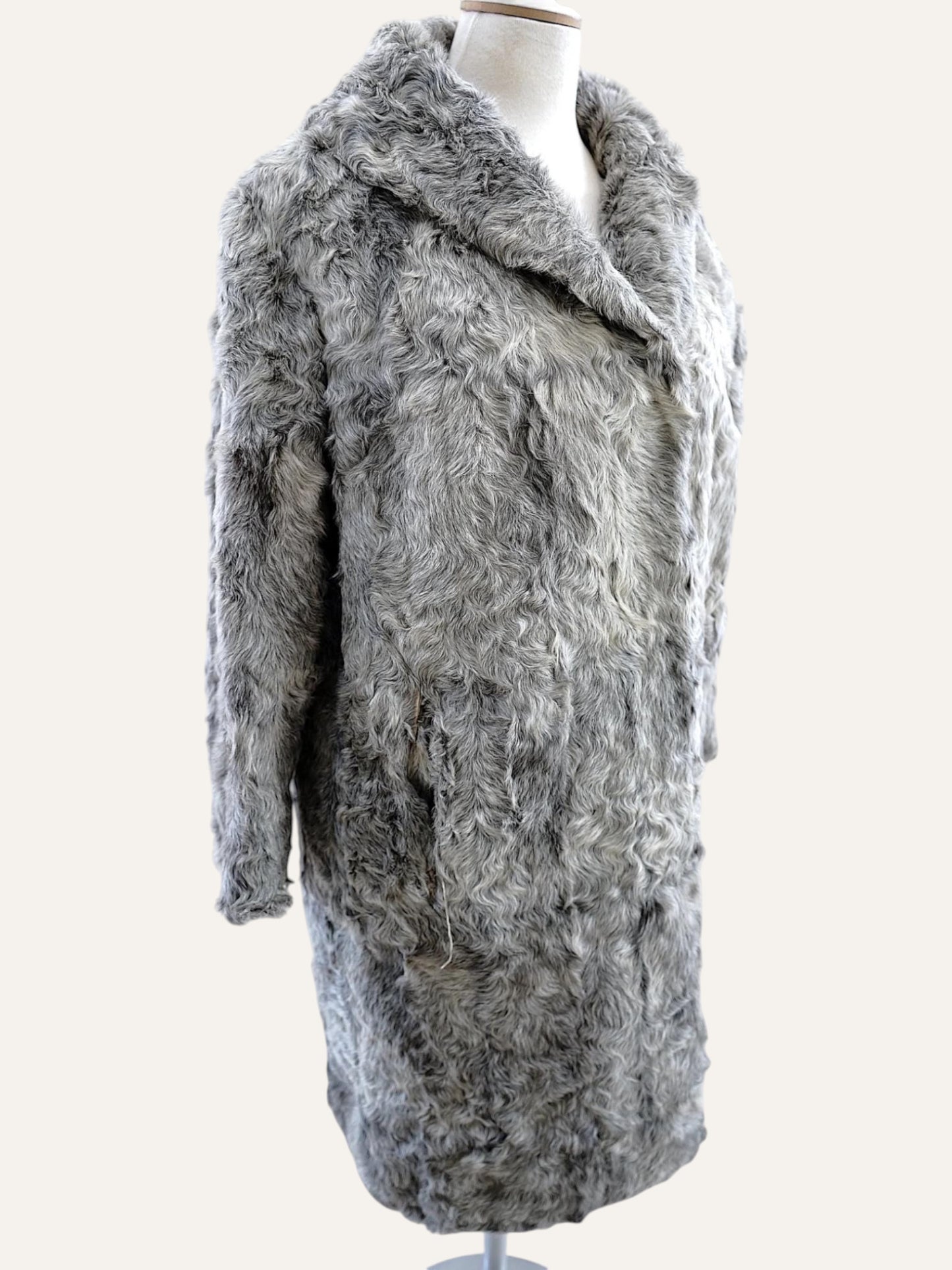 Artisan Textured Fur Swing Coat