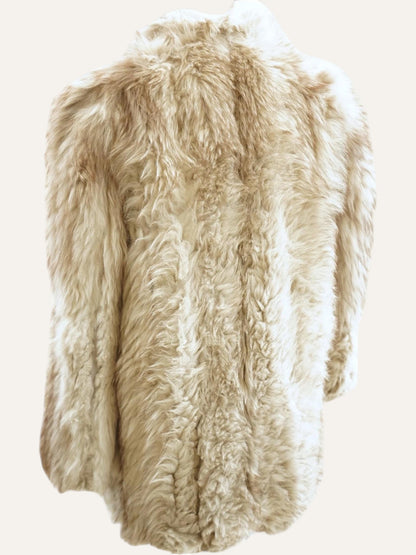Ivory White Real Fur Coat
