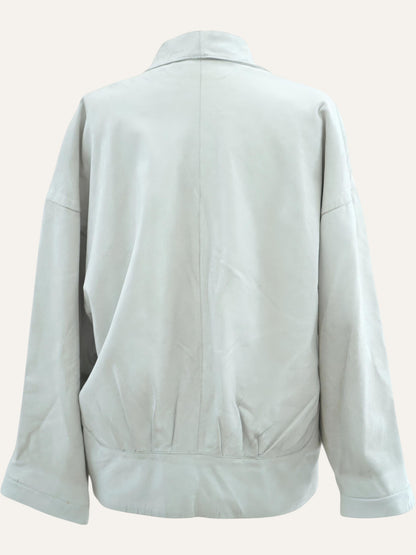 Lamb Nappa Double-Breasted Leather Jacket