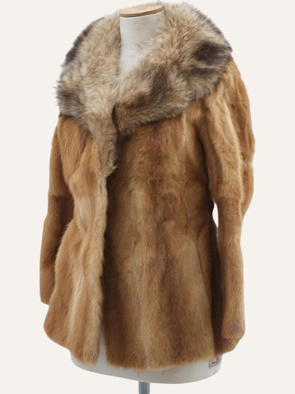 Fox Fur Wide Collar Coat
