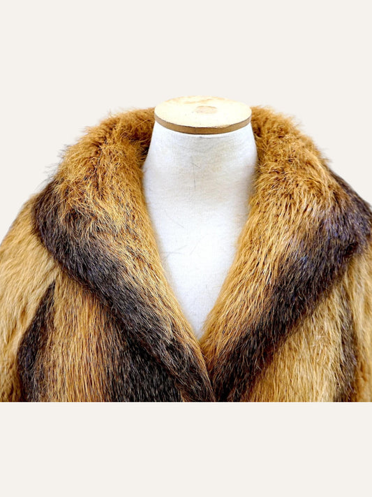 Vintage Real Fur Long Coat