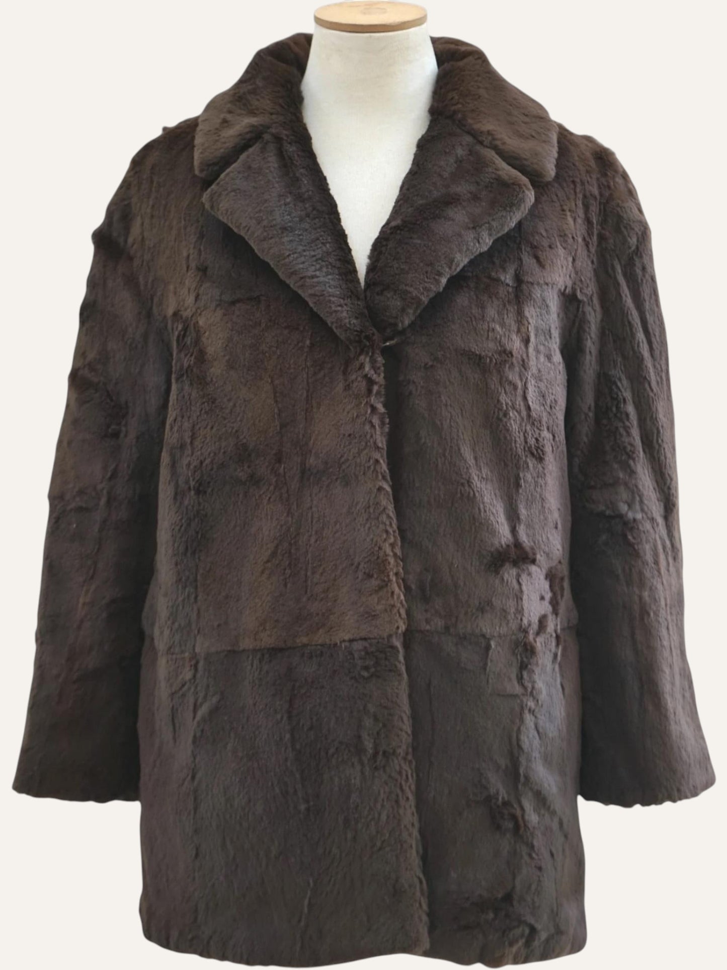 Natural Midi Fur Coat