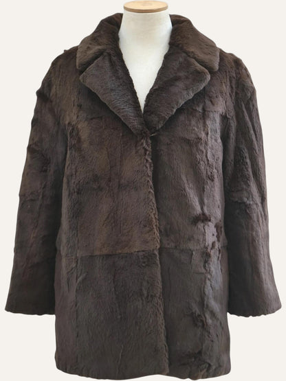 Natural Midi Fur Coat