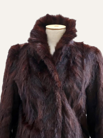 Swing Natural Fur Wrap Coat