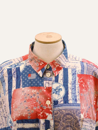 Vintage Abstract Cotton Shirt