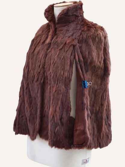 Vintage Real Fur Cape Cloak