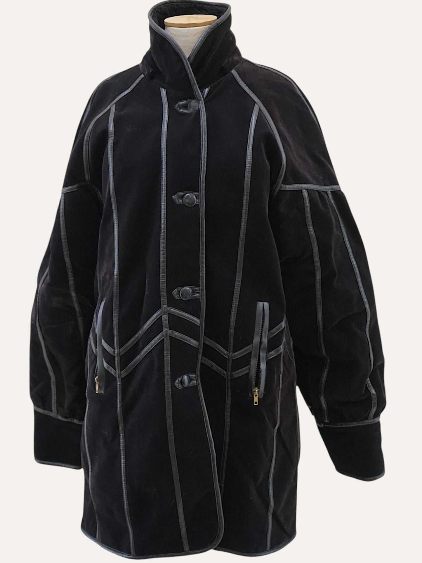 Succedeir Velvet Noir Shearling Coat