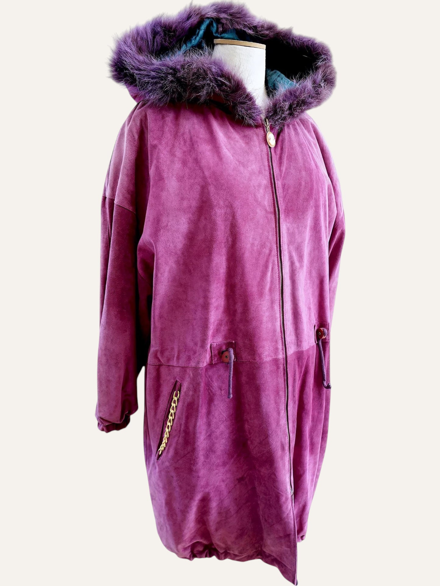 Anni Novanta Suede Leather Coat