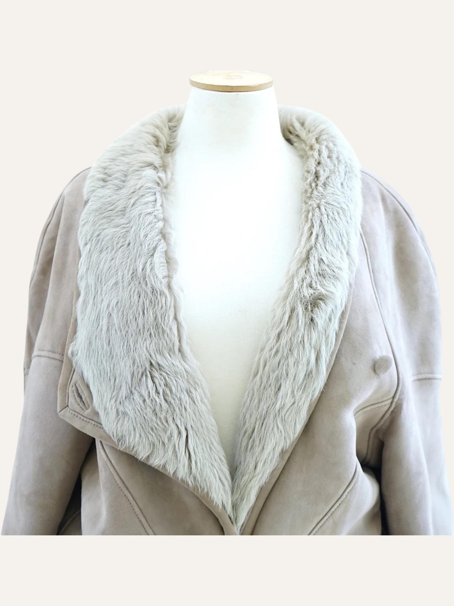 Shearling Jacket with Asymmetric Closure