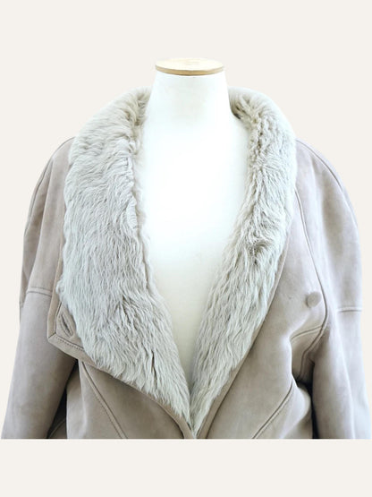 Shearling Jacket with Asymmetric Closure
