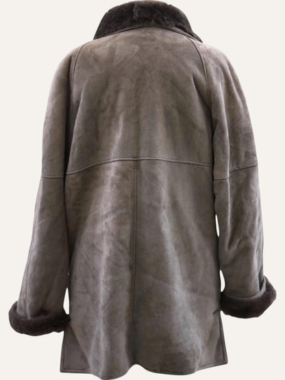 Vintage Shearling Aviator Coat