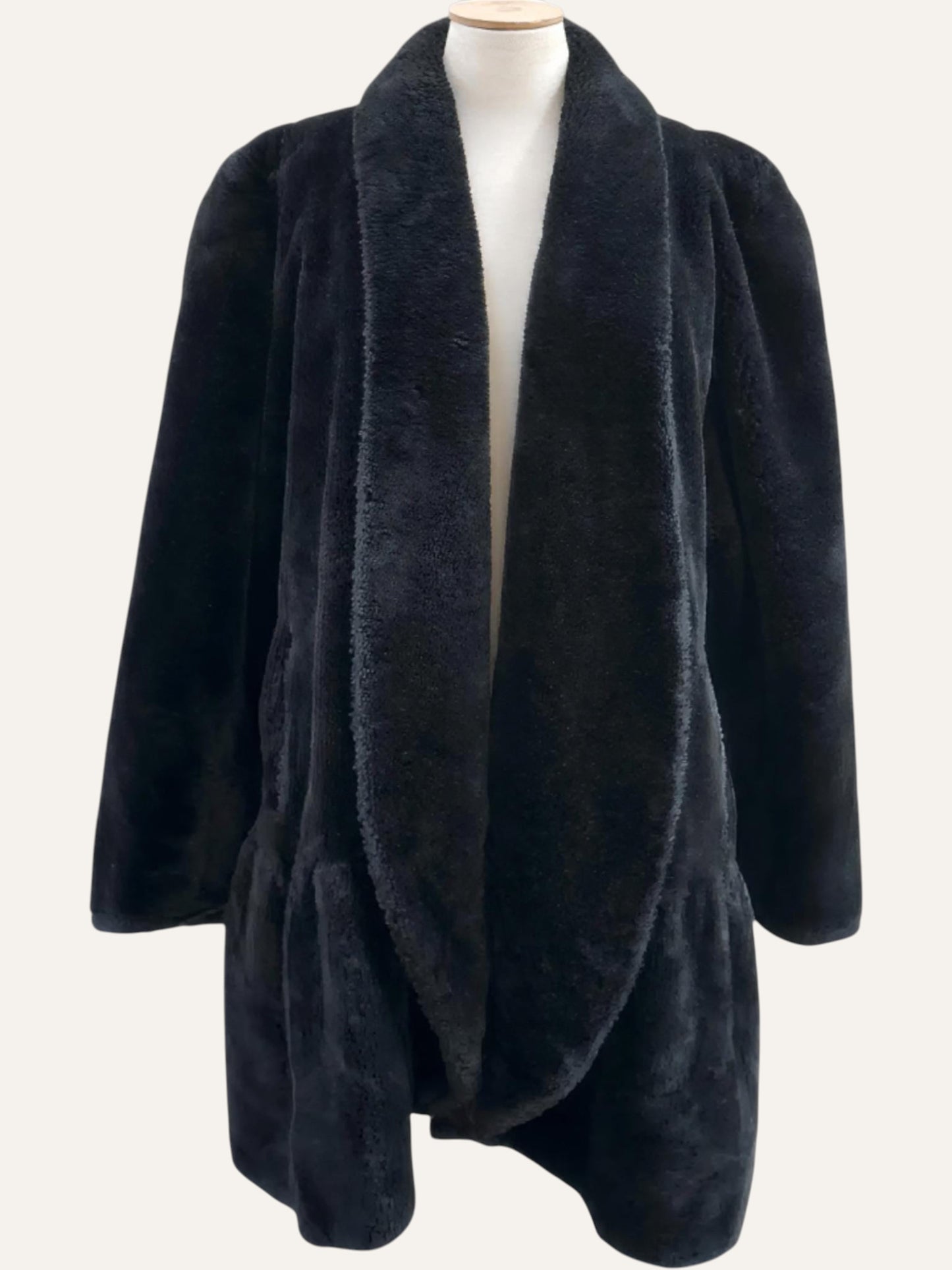 Black Faux Fur Coat