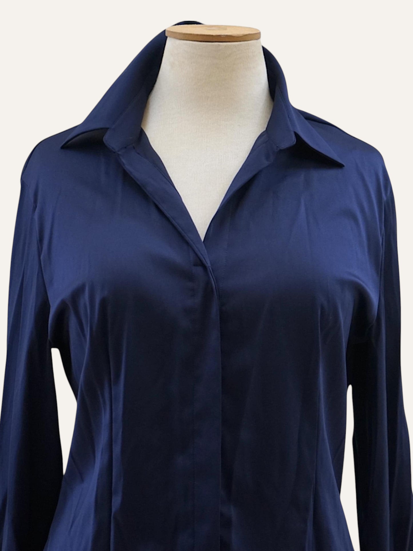 Marella La Camiceria Satin Shirt in Navy