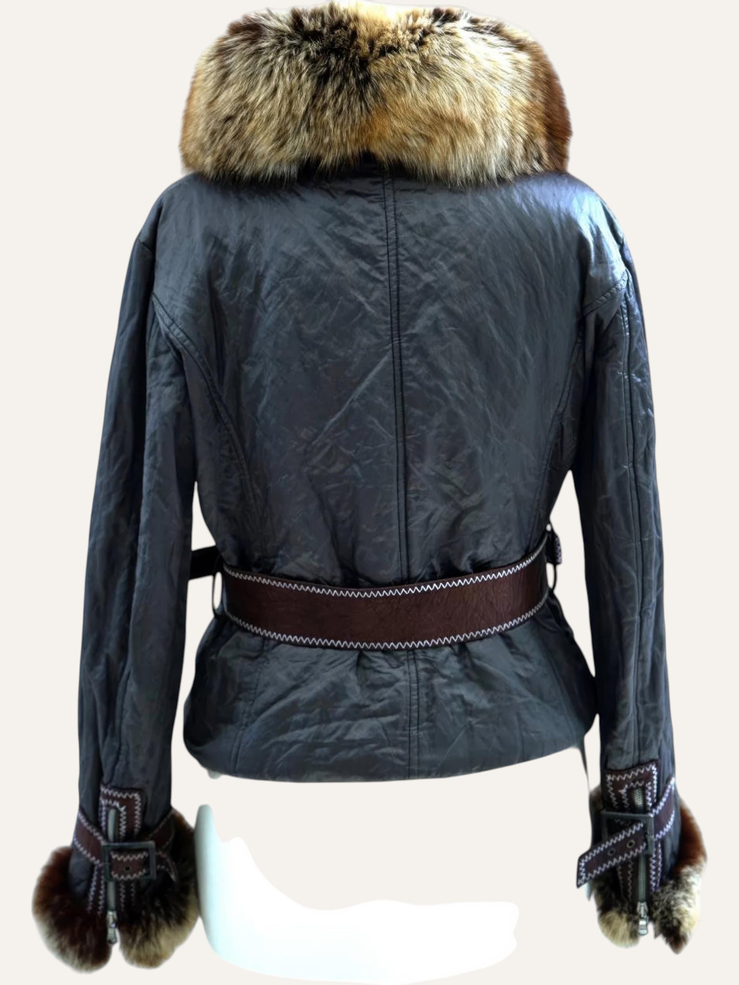 Vera Pellicia Firenze Wrap Leather Jacket