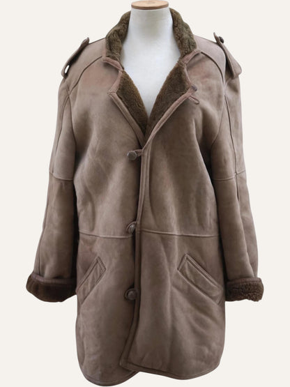 Shearling Originale Epaulette Shearling Coat