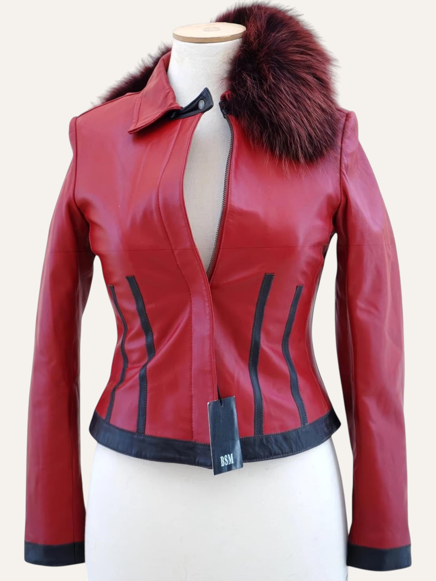 Vera Pelle Slim Fit Leather Coat