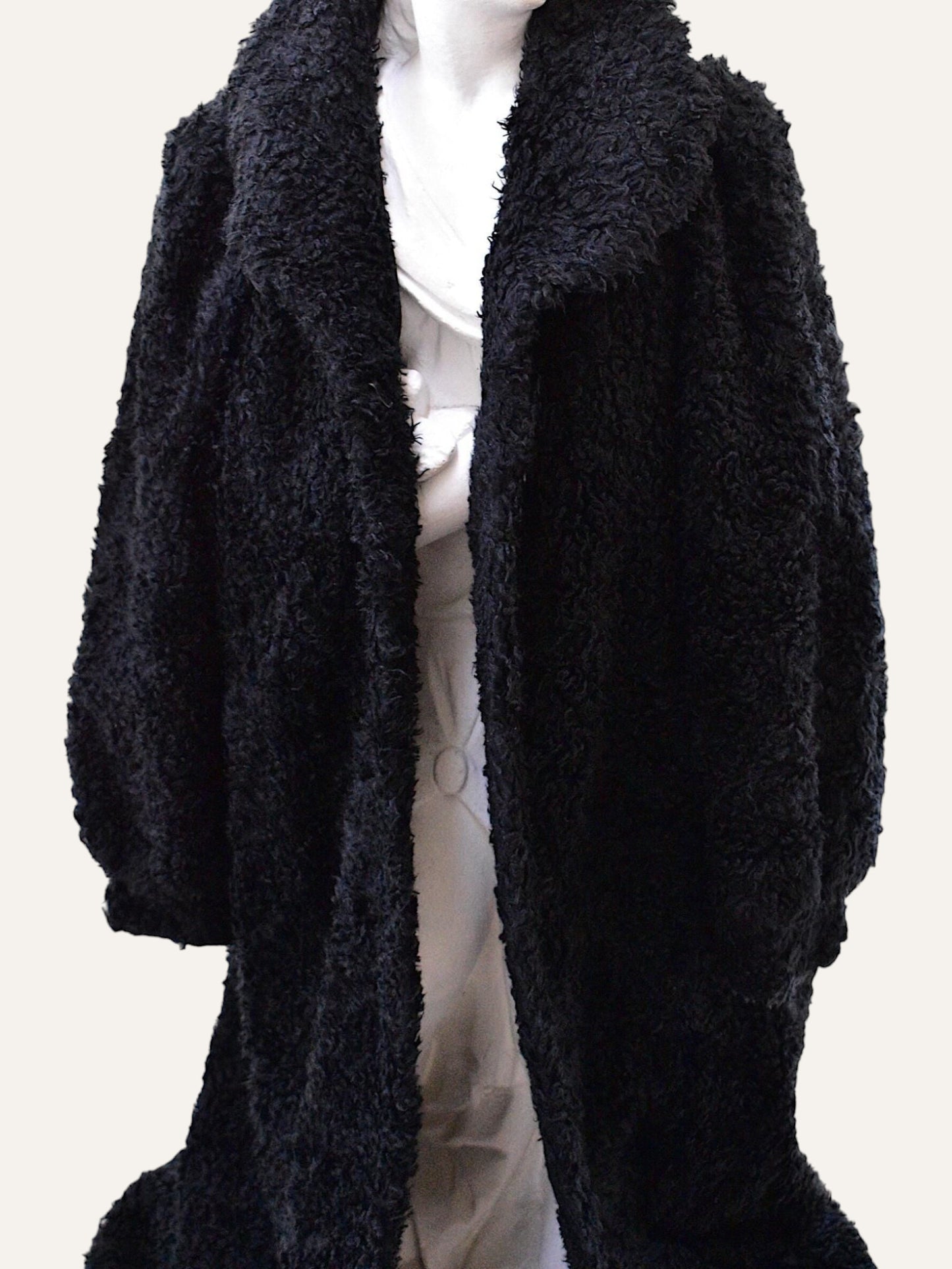 Elizabeth Collection Faux Swakara Maxi Coat