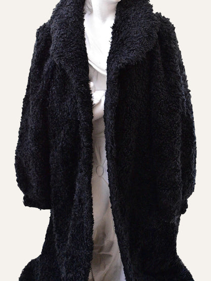 Elizabeth Collection Faux Swakara Maxi Coat
